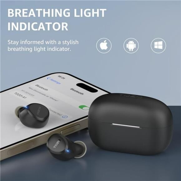 Wireless Bluetooth Earbuds Waterproof Mic Bass Headphones with Charging Case - Picture 3 of 7